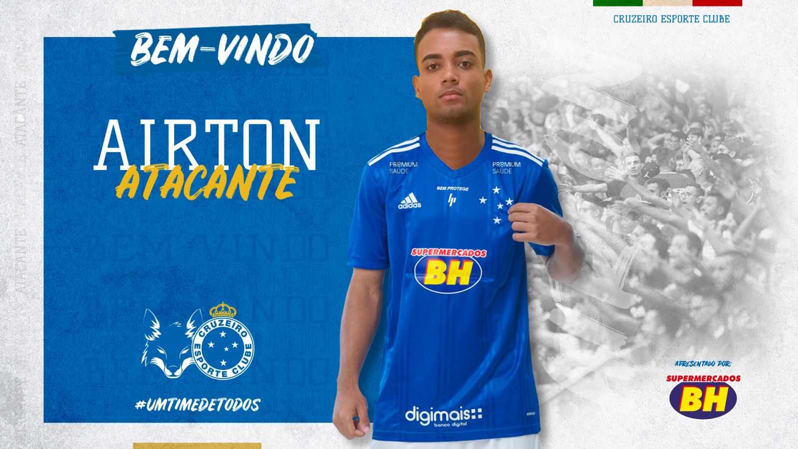 Reforço ofensivo: Cruzeiro anuncia a contratação do jovem atacante Airton 