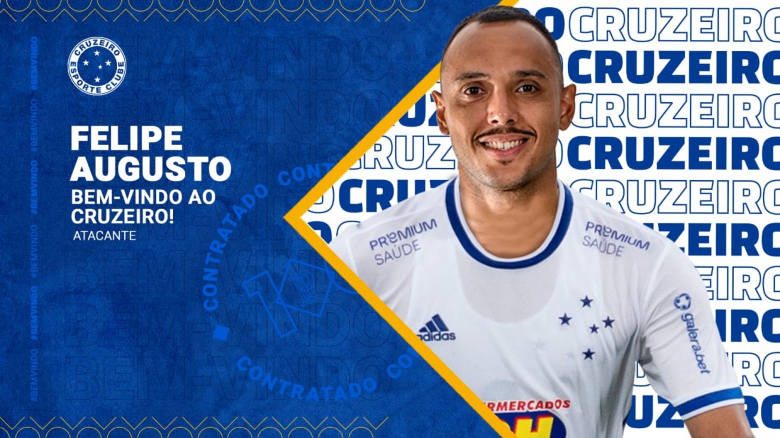 Cruzeiro acerta com Felipe Augusto e atacante é o mais novo reforço da Raposa