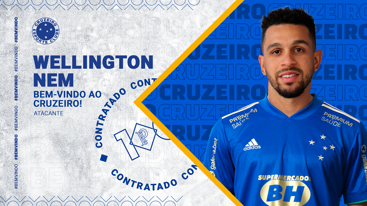 Atacante Wellington Nem é o mais novo reforço do Cruzeiro para a temporada