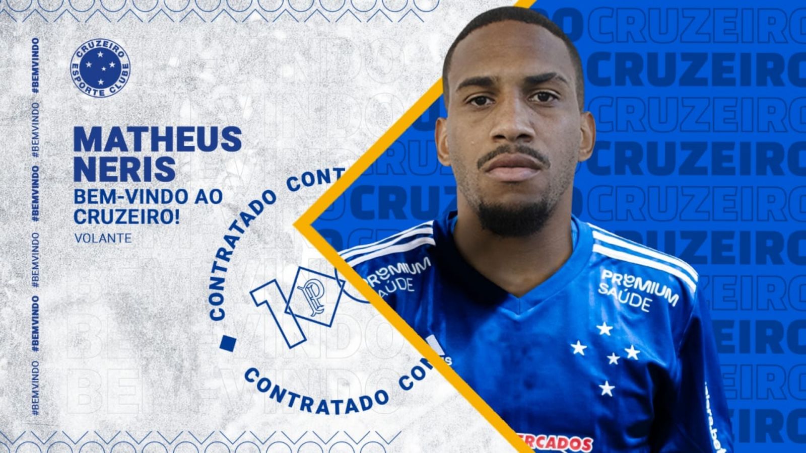 Novo reforço: volante Matheus Neris assina com o Cruzeiro até o fim de 2022