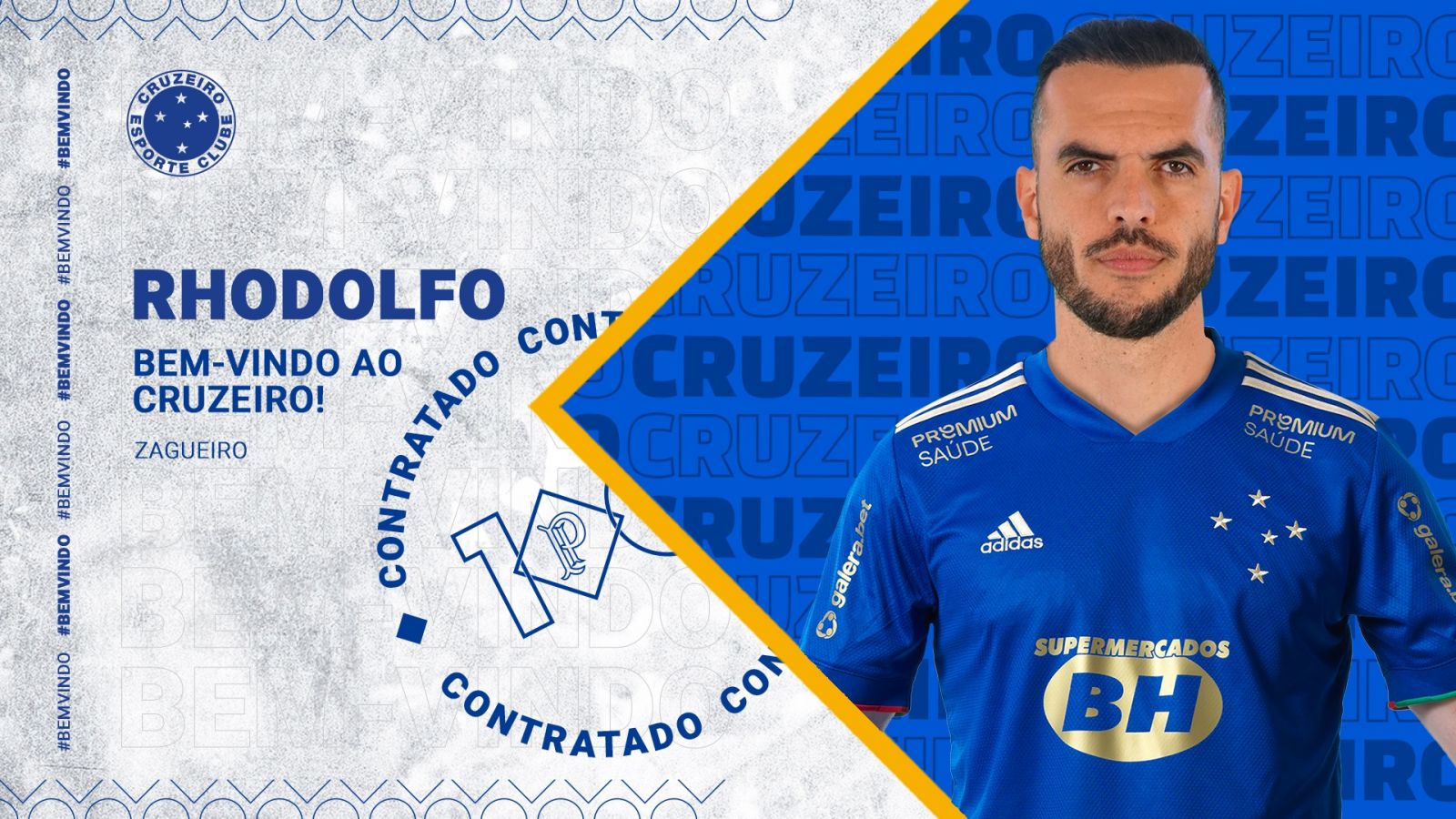 Com experiência e currículo repleto de títulos, Rhodolfo chega ao Cruzeiro para reforçar a defesa celeste  