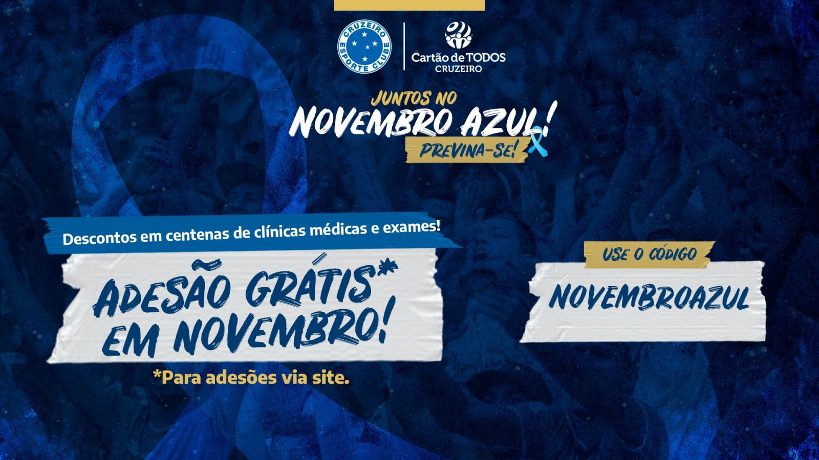 Em apoio à campanha de prevenção ao câncer de próstata, Cartão de TODOS Cruzeiro tem adesão gratuita em novembro